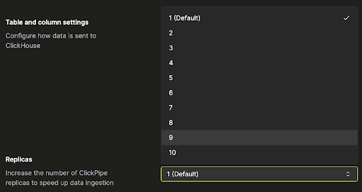 Реплики ClickPipes — Сколько реплик ClickPipes мне нужно?